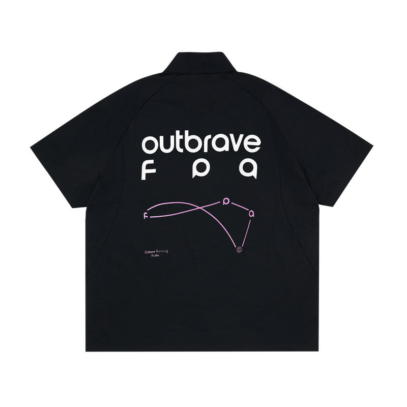 FPA Quick-Dry Cool Feel UPF50+ Sun Protection Half-Zip Cycling Jersey Summer Outdoor Semi-High Collar Couple Short Sleeve T-Shirt