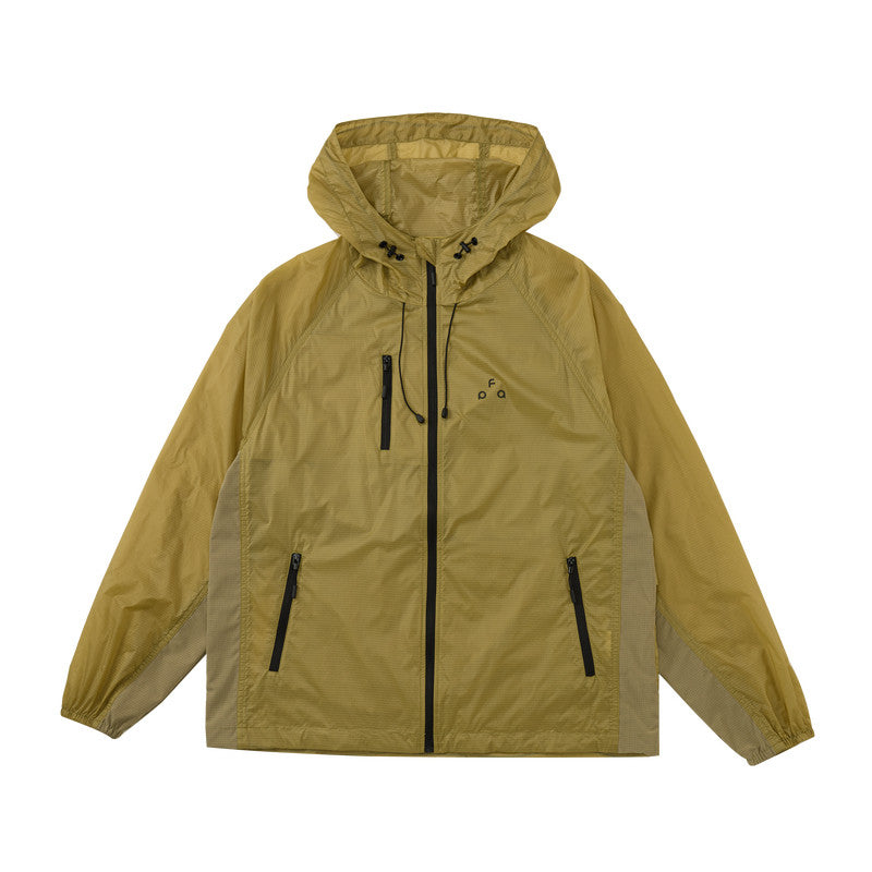 FPA Lightweight Plaid UPF50+ Sun Protection Jacket - Unisex Loose Fit Hooded Sports Jacket