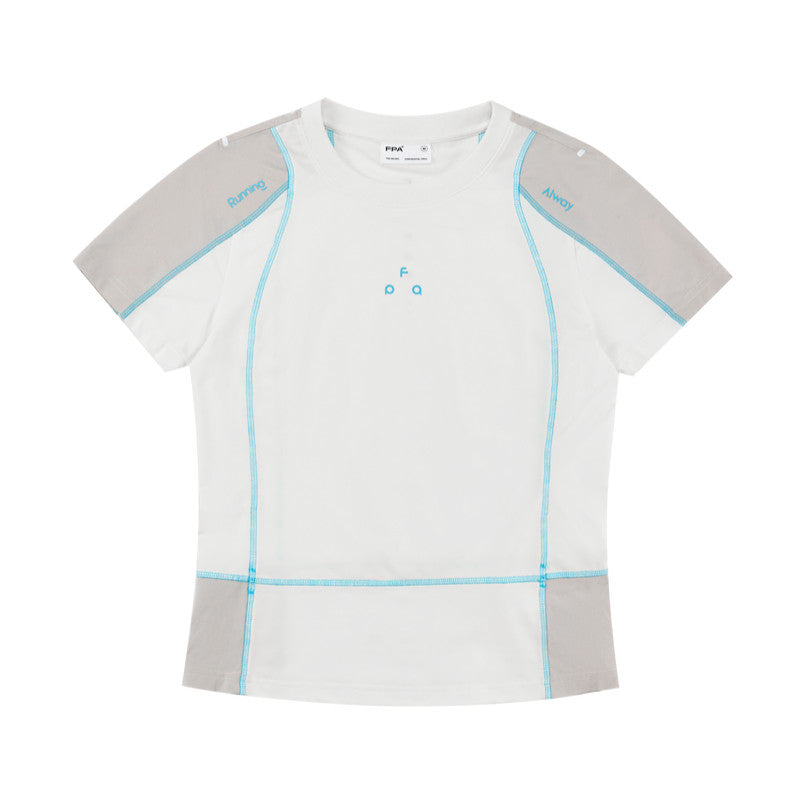 FPA Color-Block Sports Short Sleeve 2026 New Summer Round Neck Quick-Dry Cool-Touch Short T-Shirt for Women