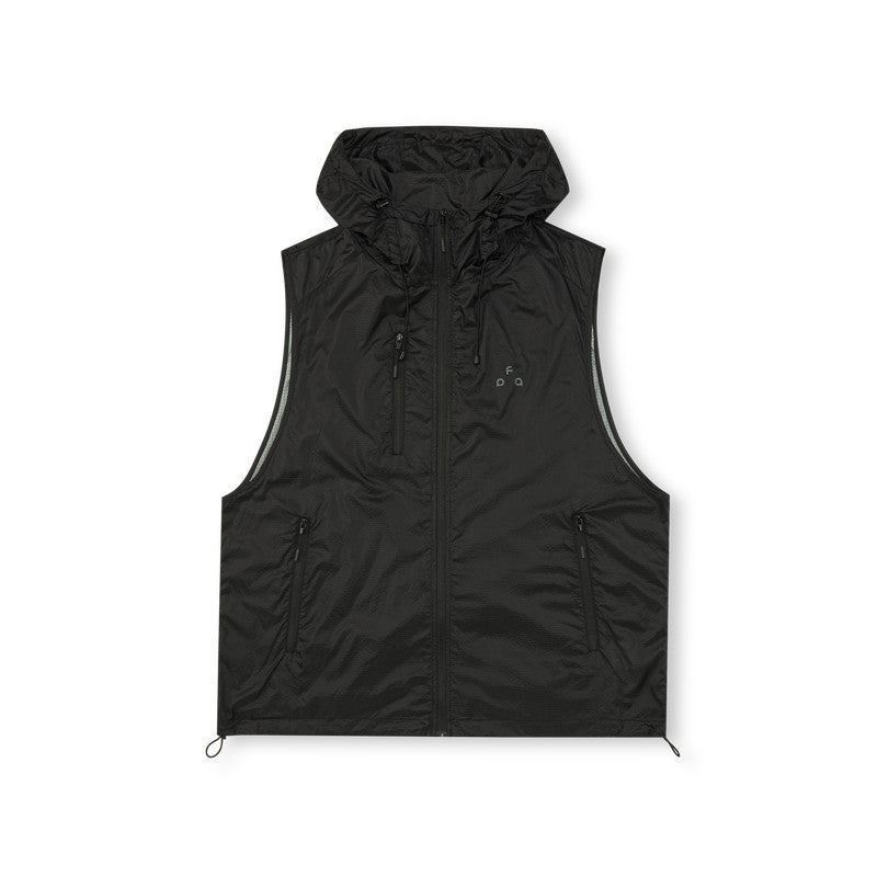 FPA UPF40+ Lightweight Hooded Sleeveless Vest for Summer Outdoor Activities, Unisex Streetwear