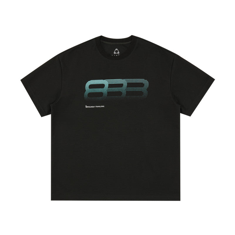 FPA Cool-Touch Long-Staple Cotton Gradient Logo T-Shirt – Summer Heavyweight Loose Fit Unisex Streetwear Tee