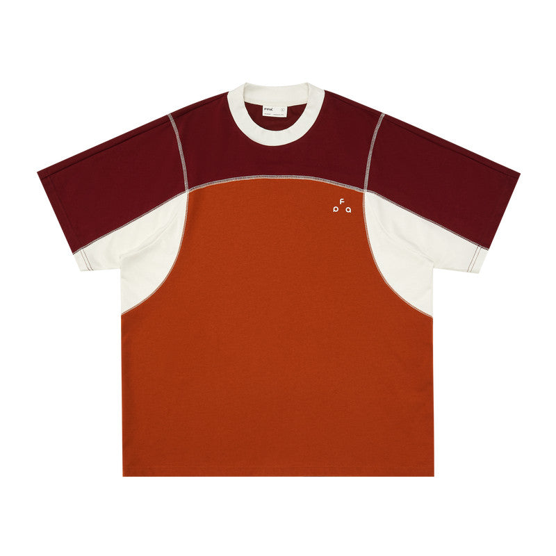 FPA Sport Hassel Contrast Raglan Sleeve Short Sleeve Summer Couple Loose Round Neck Design Sense Chinese Streetwear T-Shirt