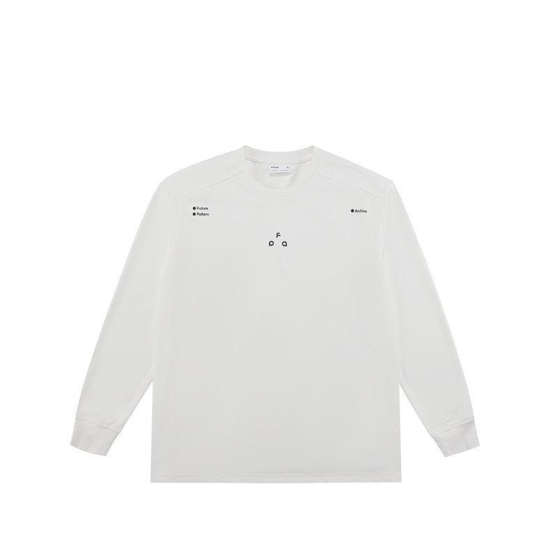 FPA Moisture-Wicking UPF50+ Sun Protection Basic Long Sleeve T-Shirt, Streetwear Logo, Crew Neck, Loose Fit, Couple Matching Tee