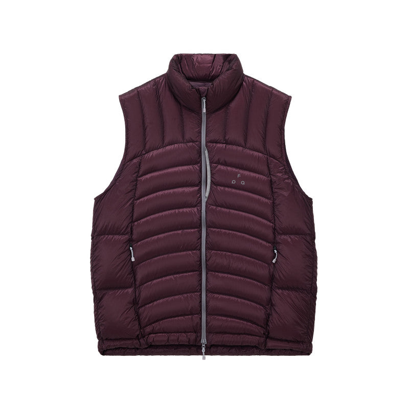 FPA 118g 90% Down Contrast Color Warm Lightweight Stand Collar Quilted Down Vest Winter Sleeveless Jacket