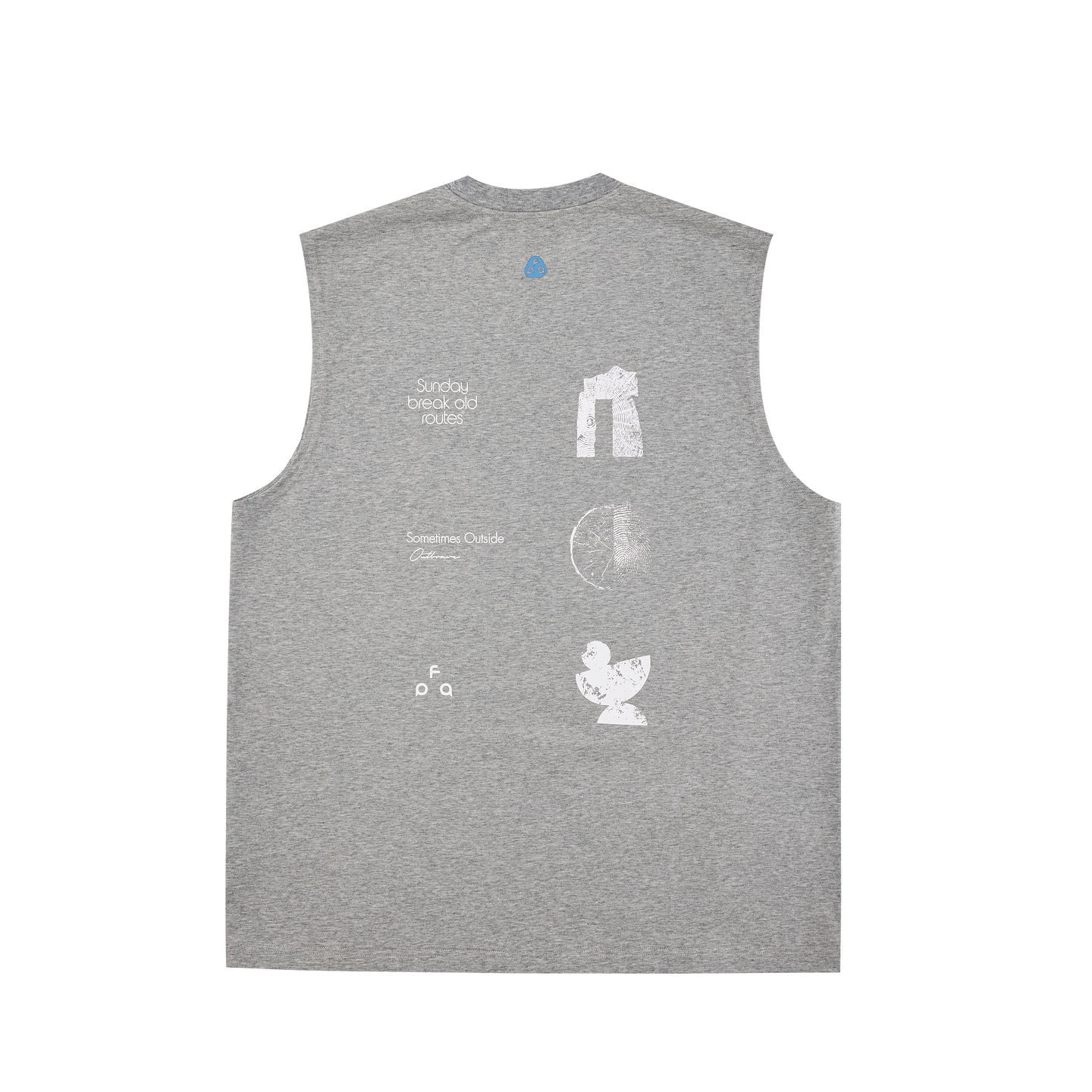 FPA COOLMAX Natural Energy Graphic Text Sports Vest for Fitness Running Outdoor Sleeveless T-Shirt
