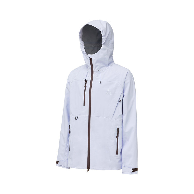 FPA Color-Block Multi-Pocket 3L Hardshell Jacket with Seam-Sealed Construction for Outdoor Sports, Hiking, and Mountaineering