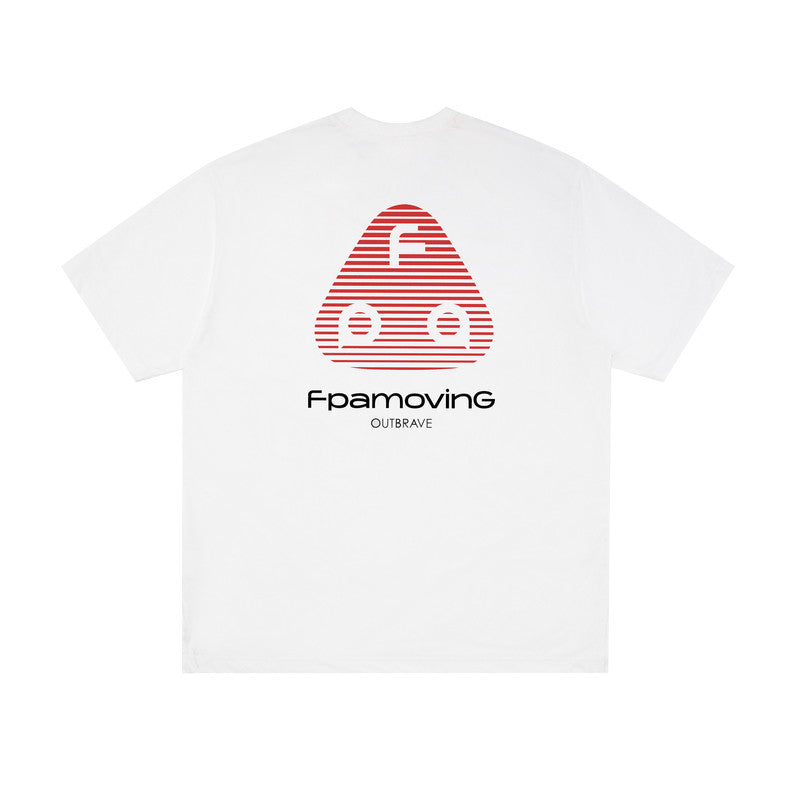 FPA Quick-Dry Cool-Touch 7A Antibacterial Short-Sleeve T-Shirt for Summer, Round Neck, Printed, Heavyweight, Loose Fit, Couple Style