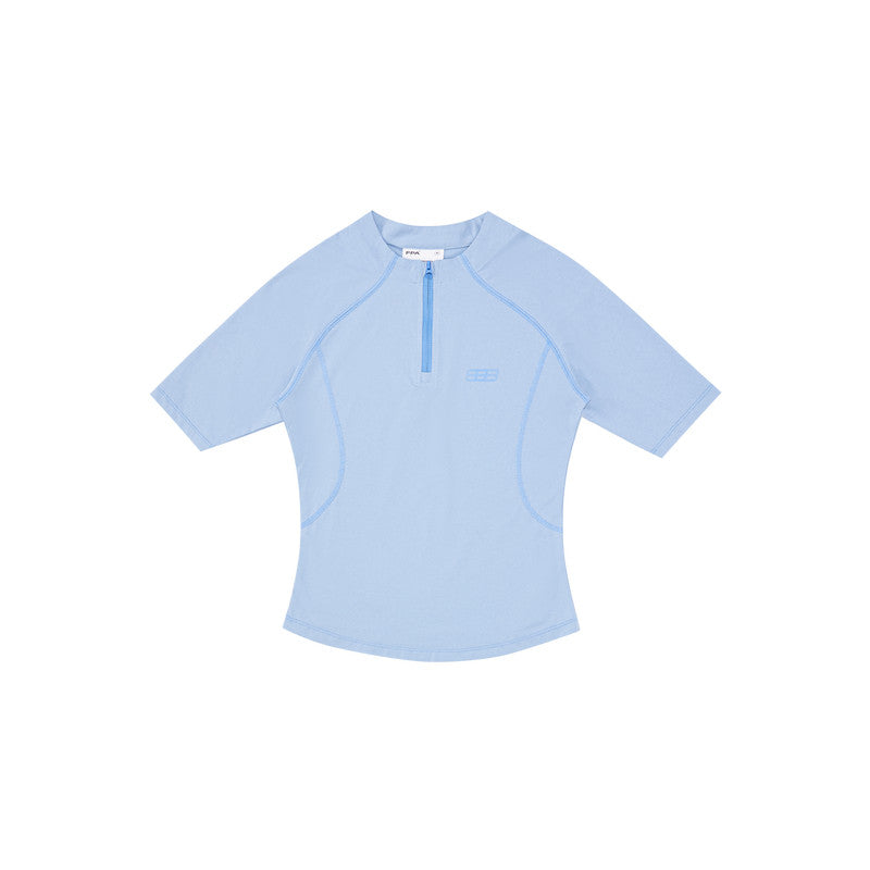 FPA Sorona Quick-Dry Half-Zip Short Sleeve T-Shirt - Summer Chinese Streetwear Design Athletic Fitted Tee