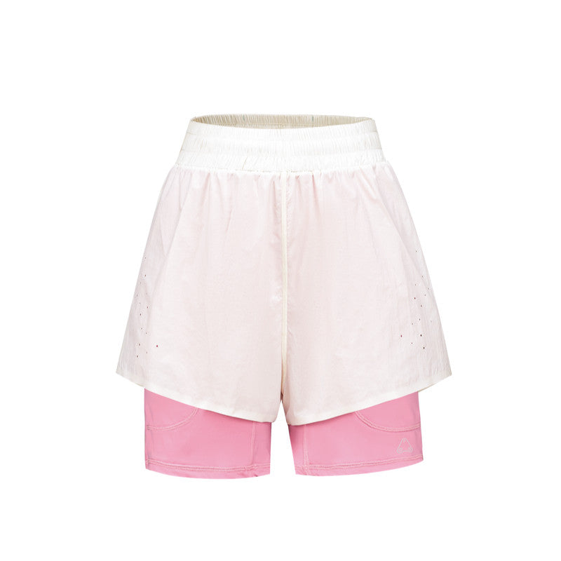 FPA Breathable Sun-Protection Paneled Running Shorts for Summer Fitness Outdoor Couple Casual Two-Layer 3-Inch Shorts