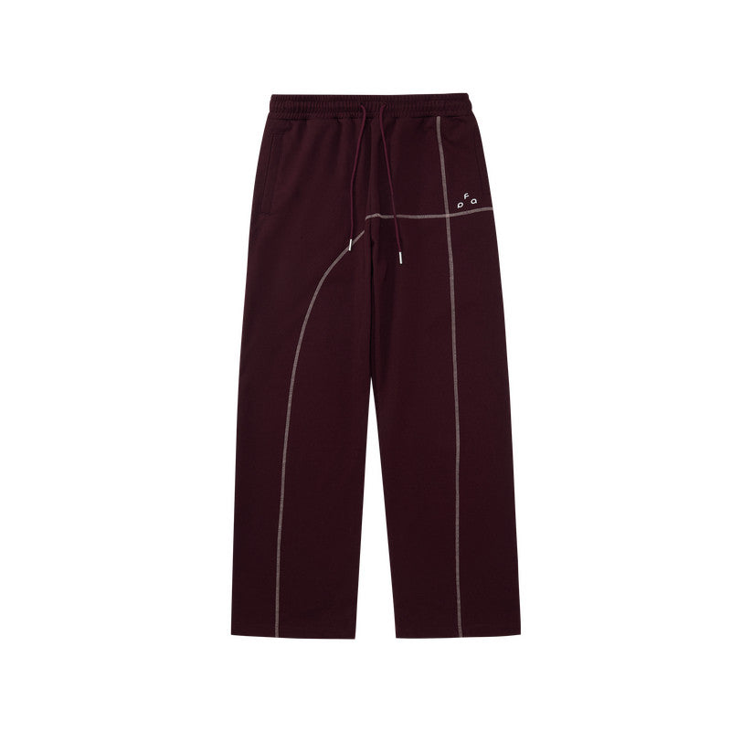 FPA Warm Fleece Casual Jogger Pants for Couples – Versatile Straight-Leg Sweatpants for Spring and Autumn