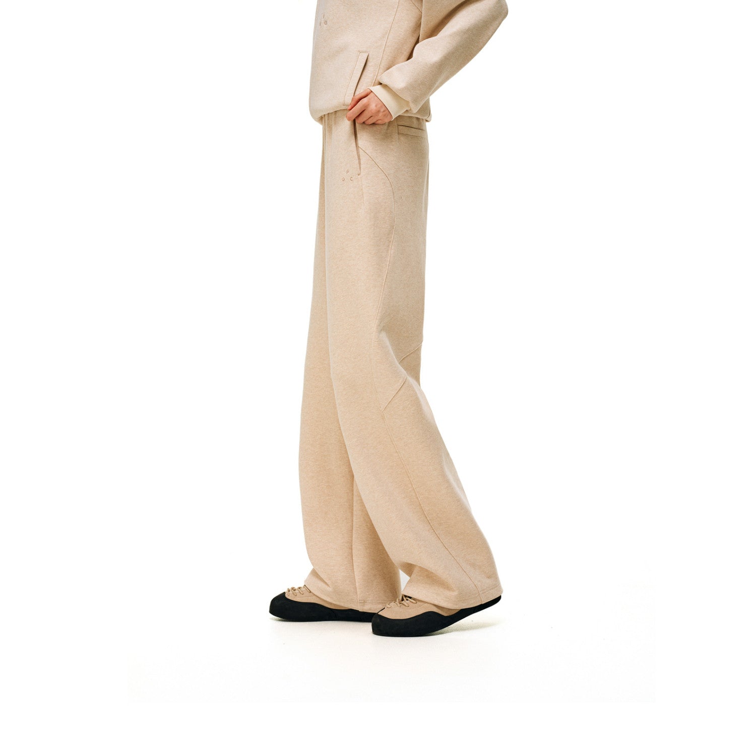 FPA Double-Sided Cotton Yarn Antibacterial Warm Sweatpants - Spring/Autumn Straight-Leg Unisex Casual Lounge Pants