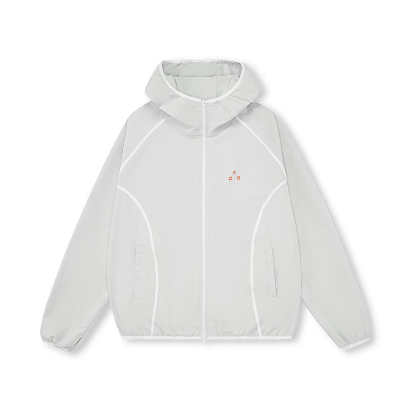 FPA UPF50+ Lightweight Training Zip-Up Jacket for Outdoor Sports, Loose-Fit Unisex Sun Protection
