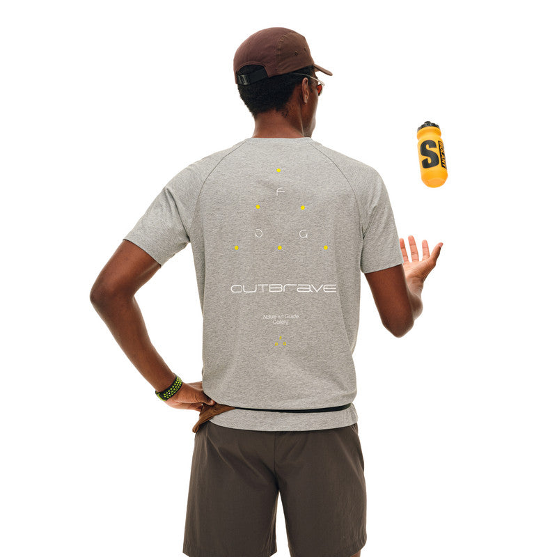 FPA Coolmax Reflective Geometric Line Athletic Short Sleeve T-Shirt – Summer Crew Neck, Fitted, Cool & Quick-Dry