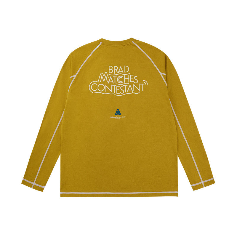FPA Outdoor Sports Hasu Line Long Sleeve T-Shirt - Loose Fit, Crew Neck, American Style, Couple Casual Chinese Trend Tee