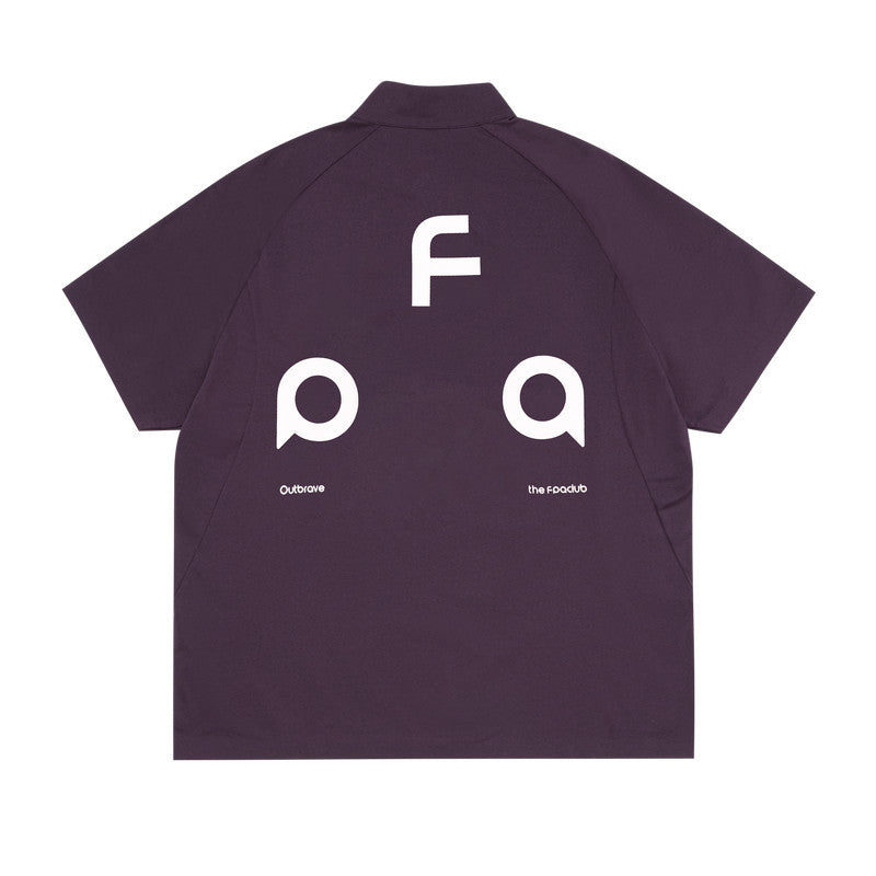 FPA Quick-Dry Cooling UPF50+ Sun Protection Short Sleeve Summer Half-Zip Half-Turtleneck Couple's National Trend Sports T-Shirt