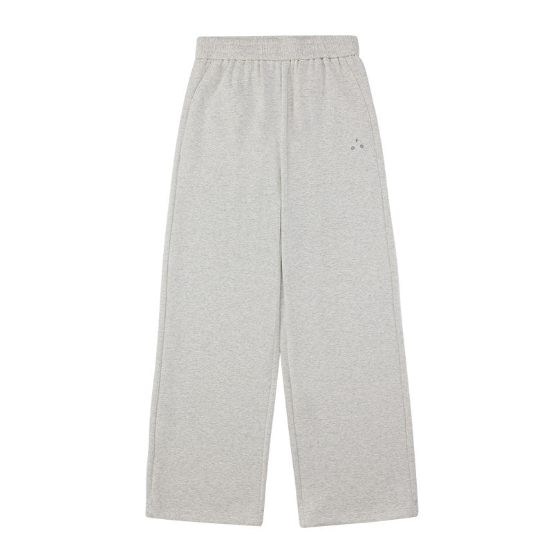 FPA Double-Sided Air Cotton Knit Wide-Leg Pants for Women - Chinese Street Style Spring/Autumn Athletic Casual Straight-Leg Pants