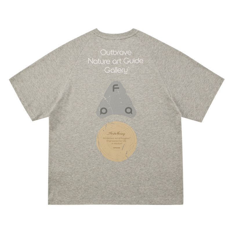 FPA Natural Elements Triangle Graphic Short Sleeve T-Shirt for Outdoor Sports, Quick-Dry Cool Touch Crew Neck Tee