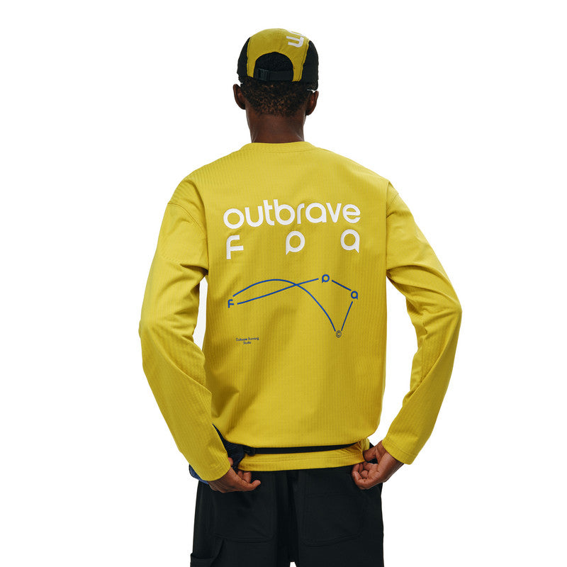 FPA Quick-Dry Outdoor Casual Long-Sleeve T-Shirt 2026 New Spring/Autumn Chinese Style Crew Neck Loose Fit Sports Couple Black Tee