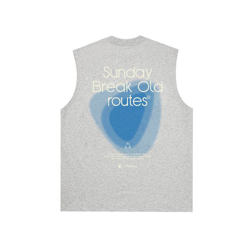 FPA Quick-Dry Cool-Touch 7A Antibacterial Sports Sleeveless Vest - National Trend Loose Round Neck Fitness Tank Top