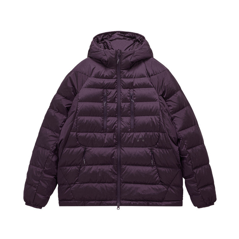 FPA Ribbed Down Hooded Jacket with Double Zipper - 2026 New Winter Sports Couple Down Coat
