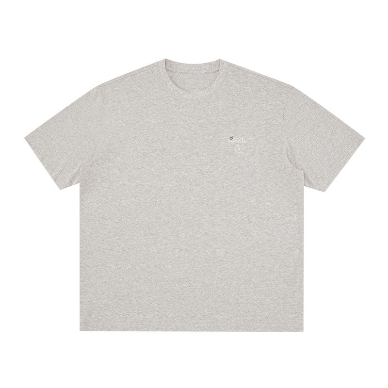 FPA Cool-Touch Ice-Skin Athletic Short-Sleeve T-Shirt, Chinese Streetwear, Crew Neck, Loose Retro Summer Unisex Couple Mid-Length Sleeve Tee