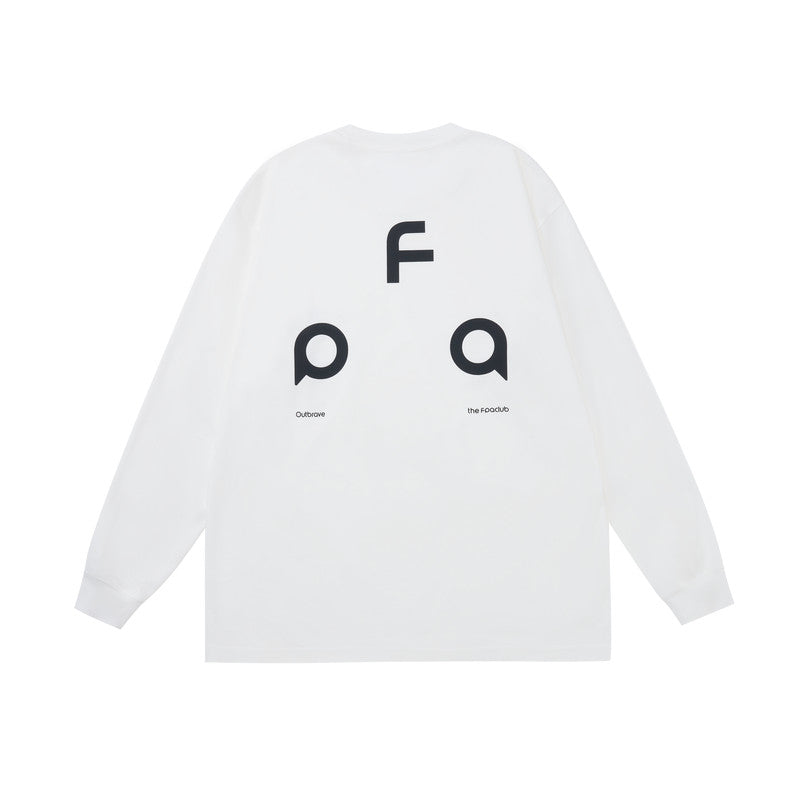FPA Sorona UPF50+ Sun Protection Long Sleeve T-Shirt - Fall Brand Basic Logo Heavyweight Relaxed Couple Tee