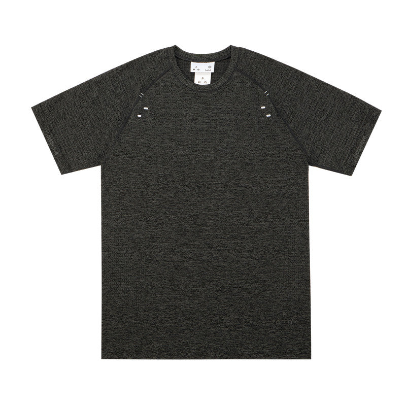 FPA Knit Sports Striped Short Sleeve Tee - Summer Round Neck Basic Outdoor Breathable Fitness T-Shirt for Men