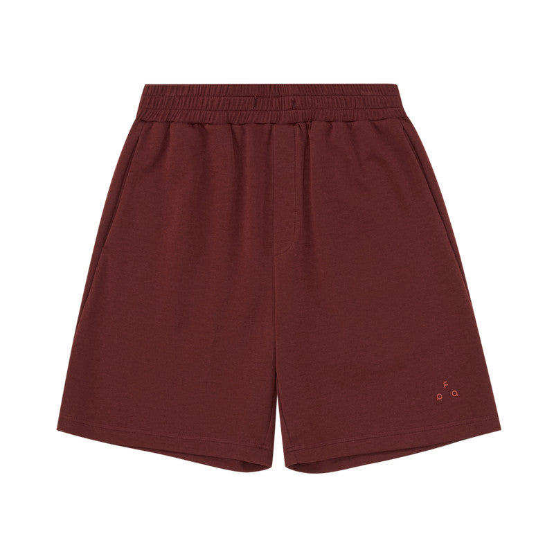 FPA Double-Faced Air Layer Anti-Pilling Cool-Touch Special Yarn Logo Shorts Summer Chinese Street Style Straight-Leg 5-Pocket Shorts