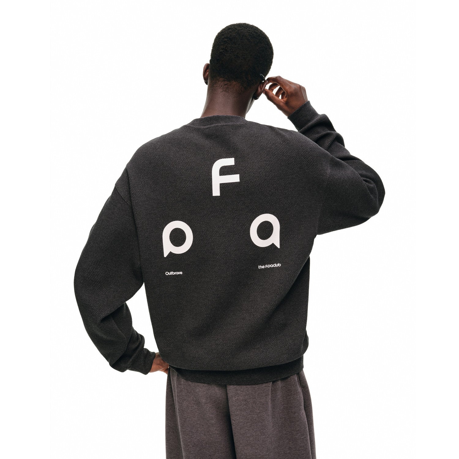 FPA Basic Printed Crew Neck Sweatshirt – Autumn Lyocell Premium Print Unisex Couple Pullover Top