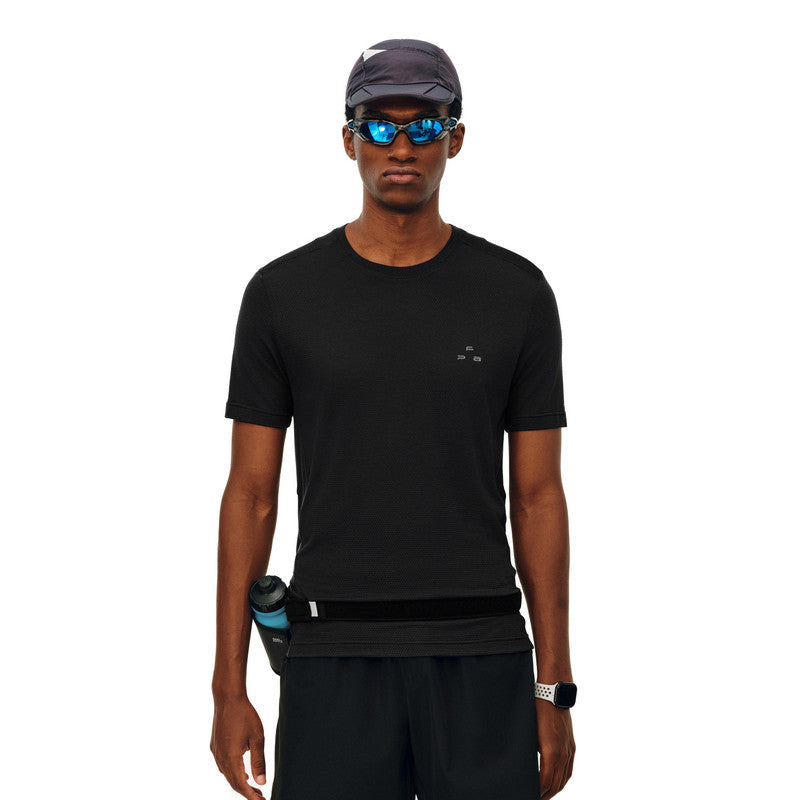 FPA Textured Lyocell Athletic Short Sleeve T-Shirt - Summer Casual Couple Round Neck Basic Logo Print Tee for Men