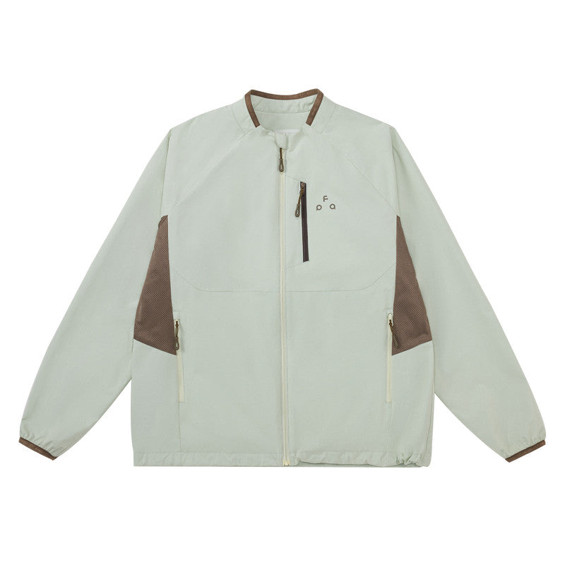 FPA Nylon 66 Waterproof Fleece Jacket Color-Block Outdoor Loose Thin Spring/Autumn Couple Coat