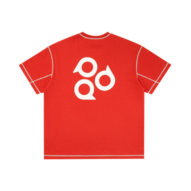 FPA Cool-Touch Antibacterial Quick-Dry Short-Sleeve T-Shirt with Hasu Line Logo - Unisex Summer Loose Fit Streetwear Couple Tee