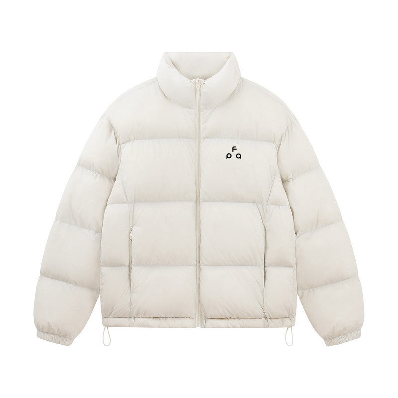 FPA Brand Logo Stand Collar Down Jacket - Winter Thick Warm Casual Sports Couple Coat