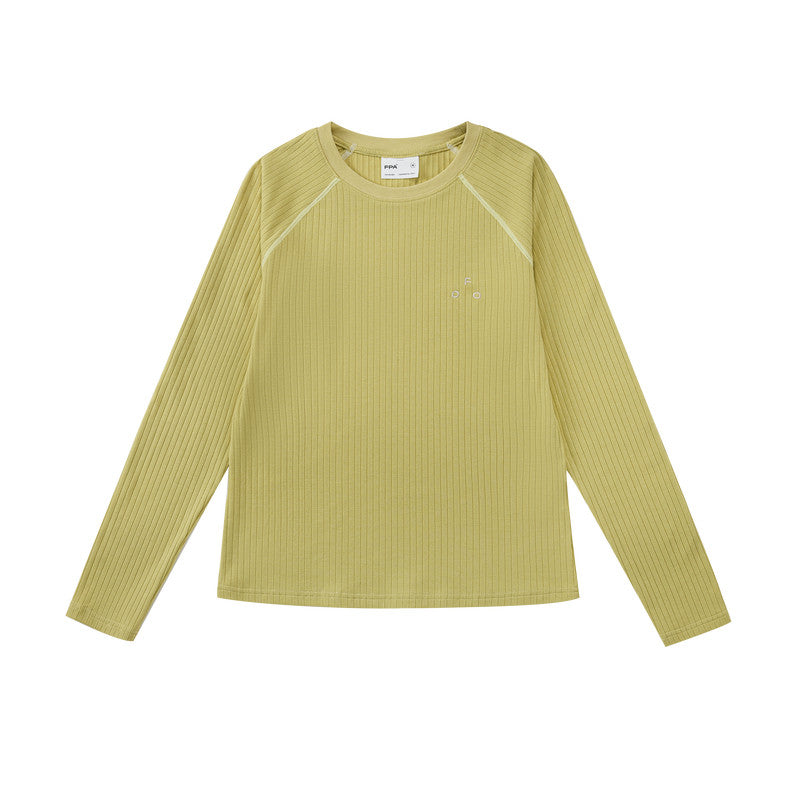 FPA Cotton Small Logo Basic Long Sleeve Tee 2026 New Outdoor Sports Crew Neck Spring/Fall Casual T-Shirt for Women