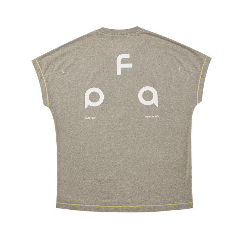 FPA Sun-Protective Antibacterial Stretch Contrast Stitch Sleeveless Short-Sleeve Summer Sports Design Couple T-Shirt