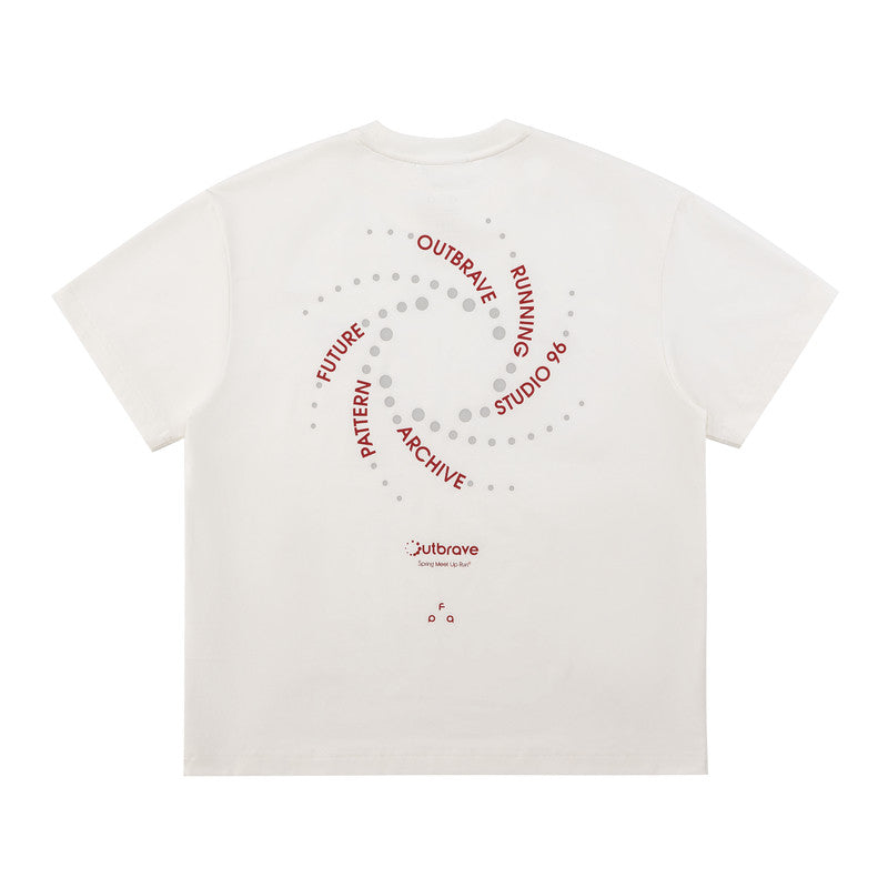 FPA Polka Dot Slogan COOLMAX Sports Short Sleeve T-Shirt - Summer Outdoor Quick-Dry Crew Neck Casual Couple Tee for Men