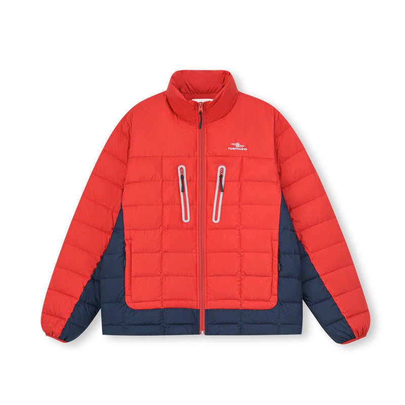 FPA 90% White Duck Down Three-Proof Paneled Double-Zip Winter Puffer Jacket, Windproof, Chinese Streetwear, Couple Style