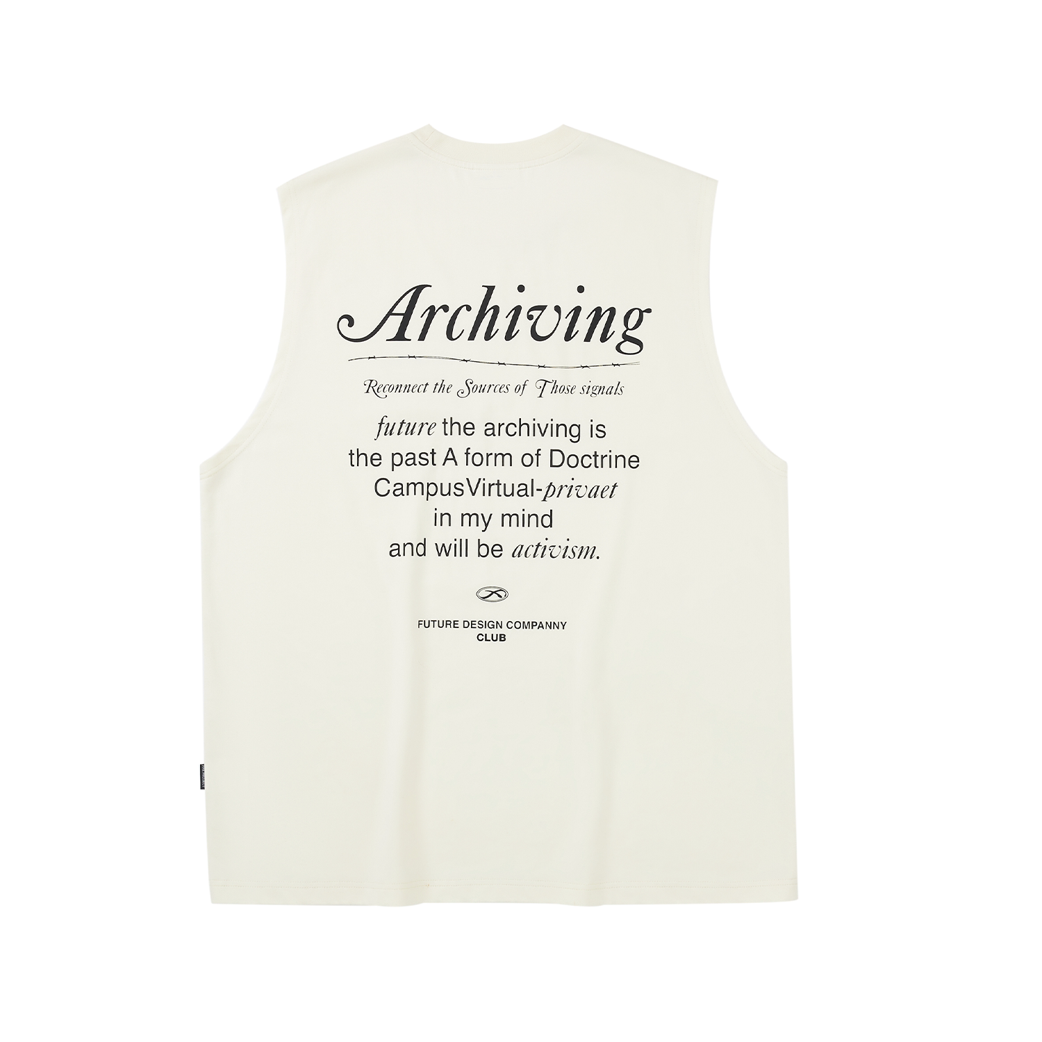 FPA Washed Letter Graphic Tank Top Summer Sport Fitness Chinese Street Style Loose Retro Cotton Sleeveless T-Shirt