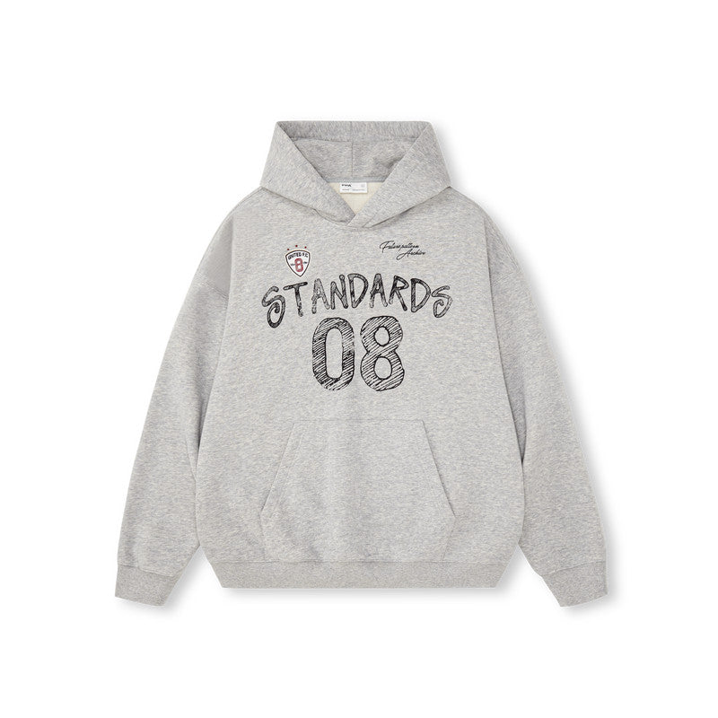 FPA Graffiti Digital Print Badge Hoodie - Unisex Heavyweight Pullover for Spring and Autumn