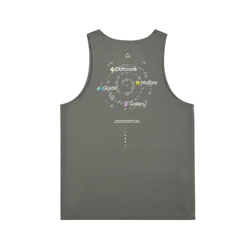 FPA COOLMAX Modal Climbing Sports Seam-Sealed Printed Reflective Sleeveless Vest Summer Cool-Touch Tank Top
