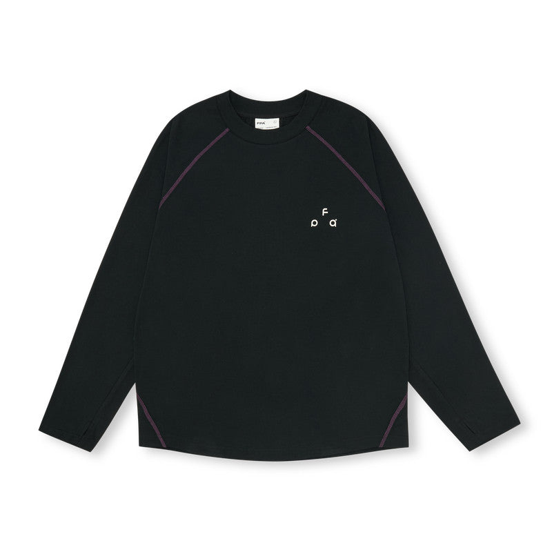 FPA Quick-Dry 7A Antibacterial Ice-Feel Sports Long-Sleeve T-Shirt, Chinese Trend Loose Round Neck Red Tee
