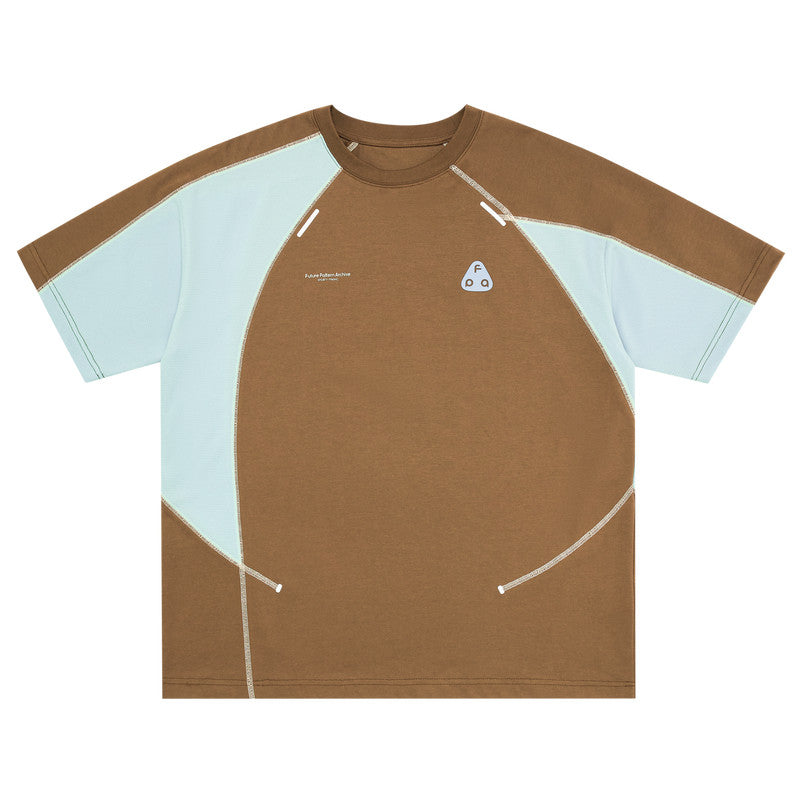 FPA Quick-Dry Cool-Touch 7A Antibacterial Sports Short Sleeve T-Shirt – Chinese Streetwear Trend for Summer Outdoor Loose Patchwork Couple Tee