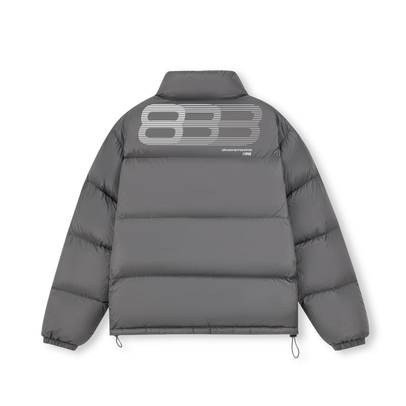FPA Phantom 8 Short Down Jacket with Stand Collar - Winter Thick Warm Loose Unisex Down Coat for Men