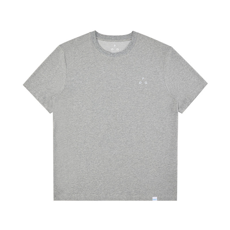 FPA Small Triangle Logo COOLMAX Short Sleeve Summer Casual Premium Basic Logo Couple Round Neck T-Shirt