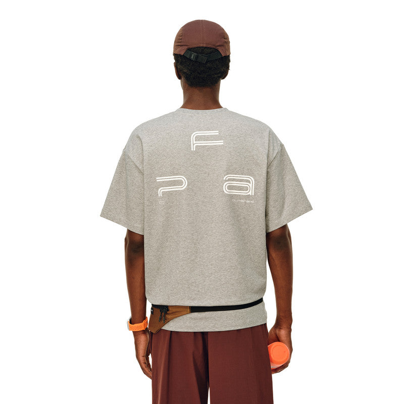 FPA COOLMAX Short Sleeve T-Shirt for Sports, Quick-Dry Cooling Basic Logo Couple Round Neck Summer Tee