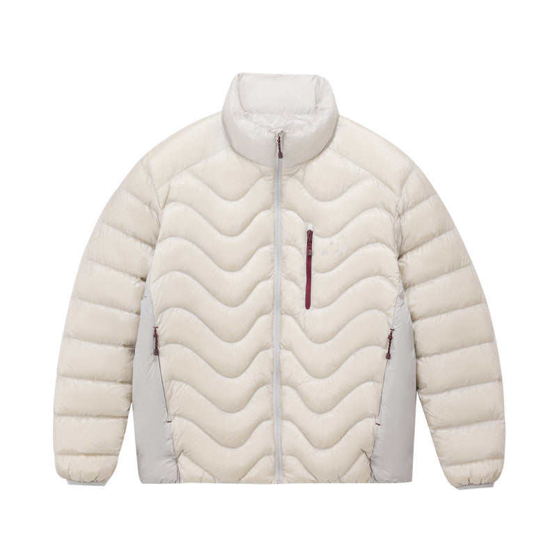 FPA Wavy Panel Down Jacket 2026 New Style Stand Collar Warm Winter Outdoor Sports Couple Down Coat