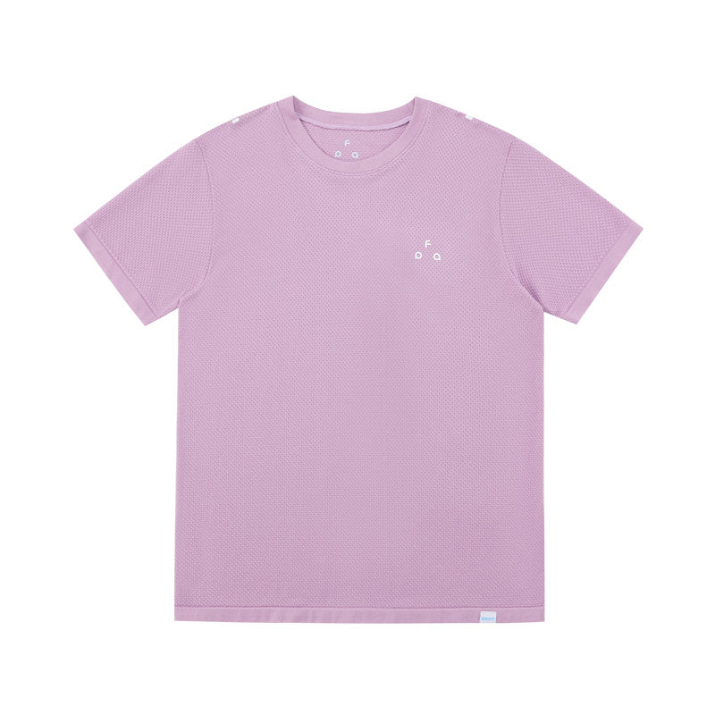 FPA COOLMAX Seamless Knit Athletic Texture Short Sleeve T-Shirt for Men - Summer Casual Outdoor Cool Touch Quick-Dry Breathable Tee