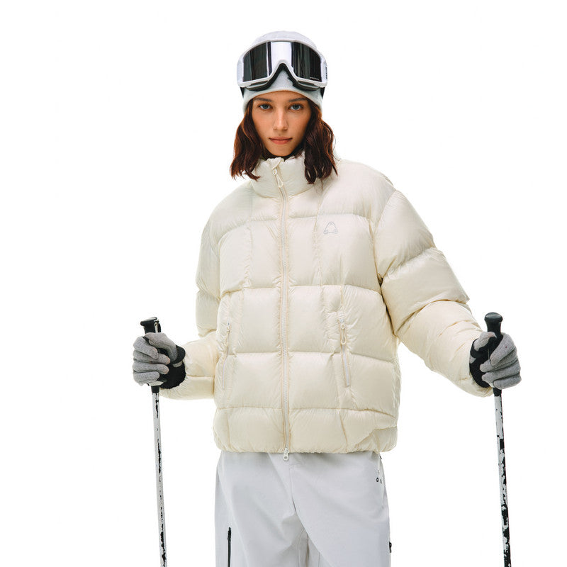 FPA 800FP 95% White Duck Down Textured Stand Collar Down Jacket