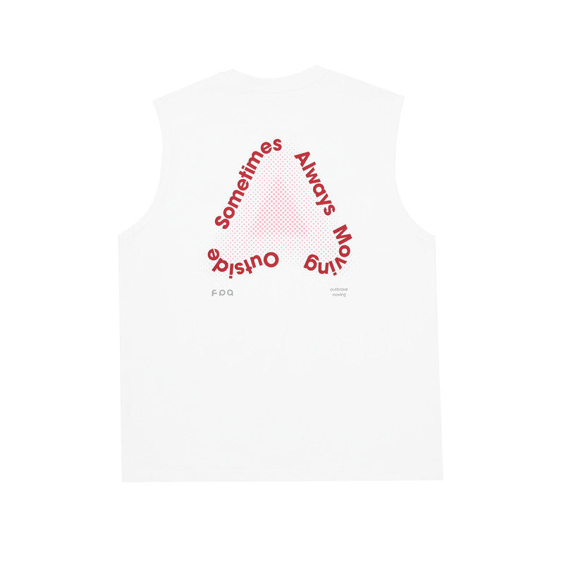 FPA Quick-Dry 7A Antibacterial Sports Vest - National Trend Summer Loose Round Neck Printed Sleeveless T-Shirt