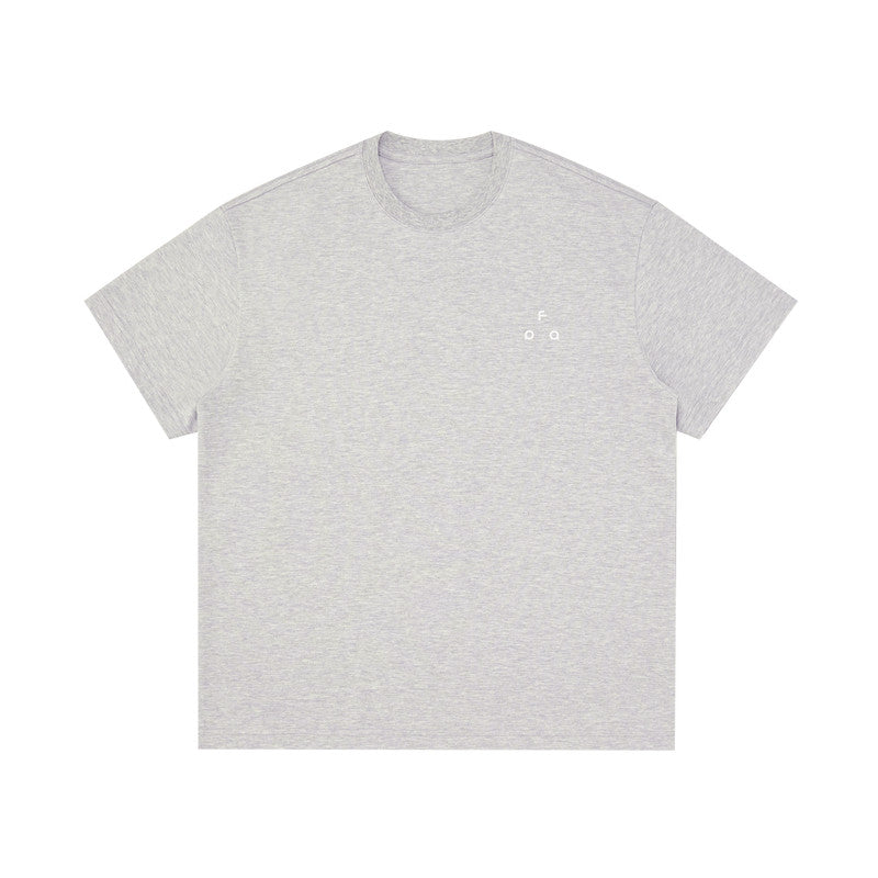 FPA Triangle Logo Short Sleeve T-Shirt - Chinese Streetwear Trendy Crew Neck Loose Basic Casual Minimalist Couple Summer Tee